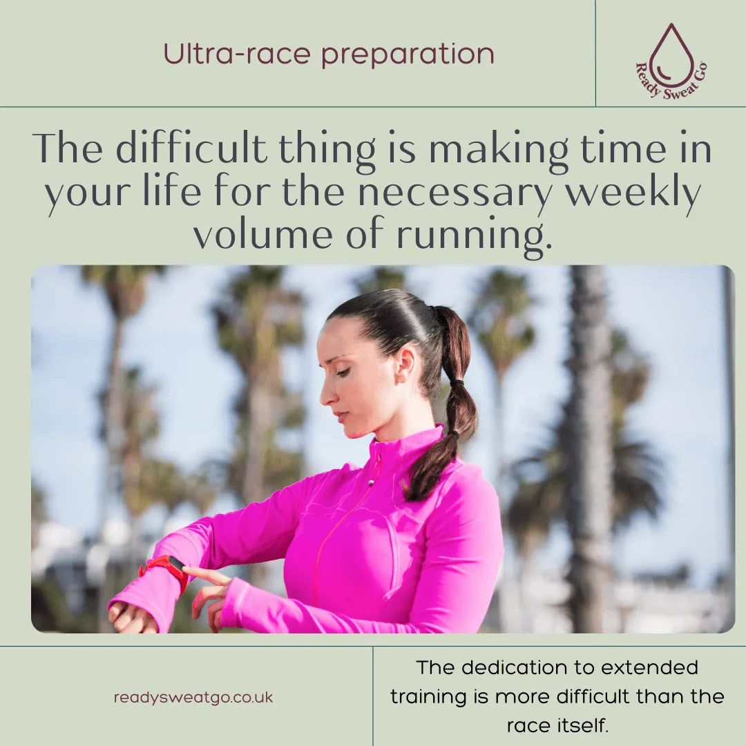 Woman runner in pink jacket checking fitness watch outdoors, ultra-marathon training preparation