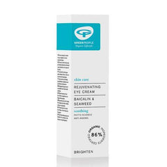 Green People Rejuvenating Eye Cream box with Baicalin and Seaweed, skincare packaging