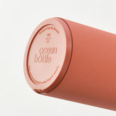 Sahara red 350ml Brew Flask by Ocean Bottle with embossed logo and recycled plastic base