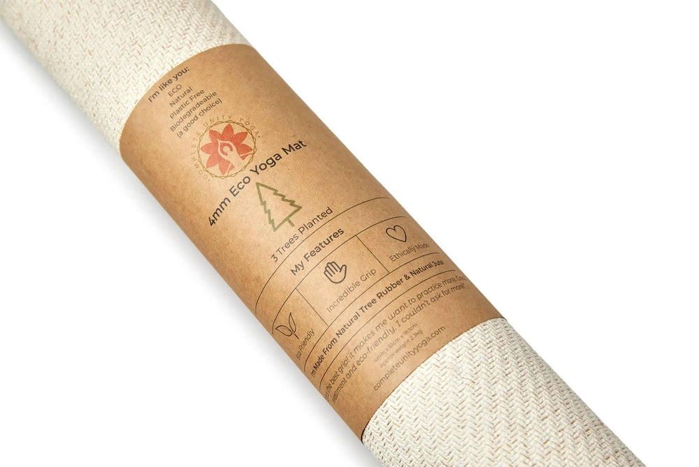 Complete Unity Yoga - CompleteGrip™ Eco Friendly Yoga Mat - Eco Natural 4mm - Ready Sweat Go