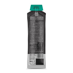 Back of Strykr Gel 30 Nitro endurance gel pouch with nutrition facts and QR code