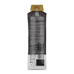 Back of Styrkr Gel 30 Caffeine energy gel sachet with ingredients and nutrition info
