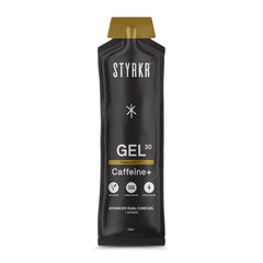 STYRKR GEL 30 Caffeine+ energy gel pack with dual-carb, vegan, 30g carbs, 150mg caffeine