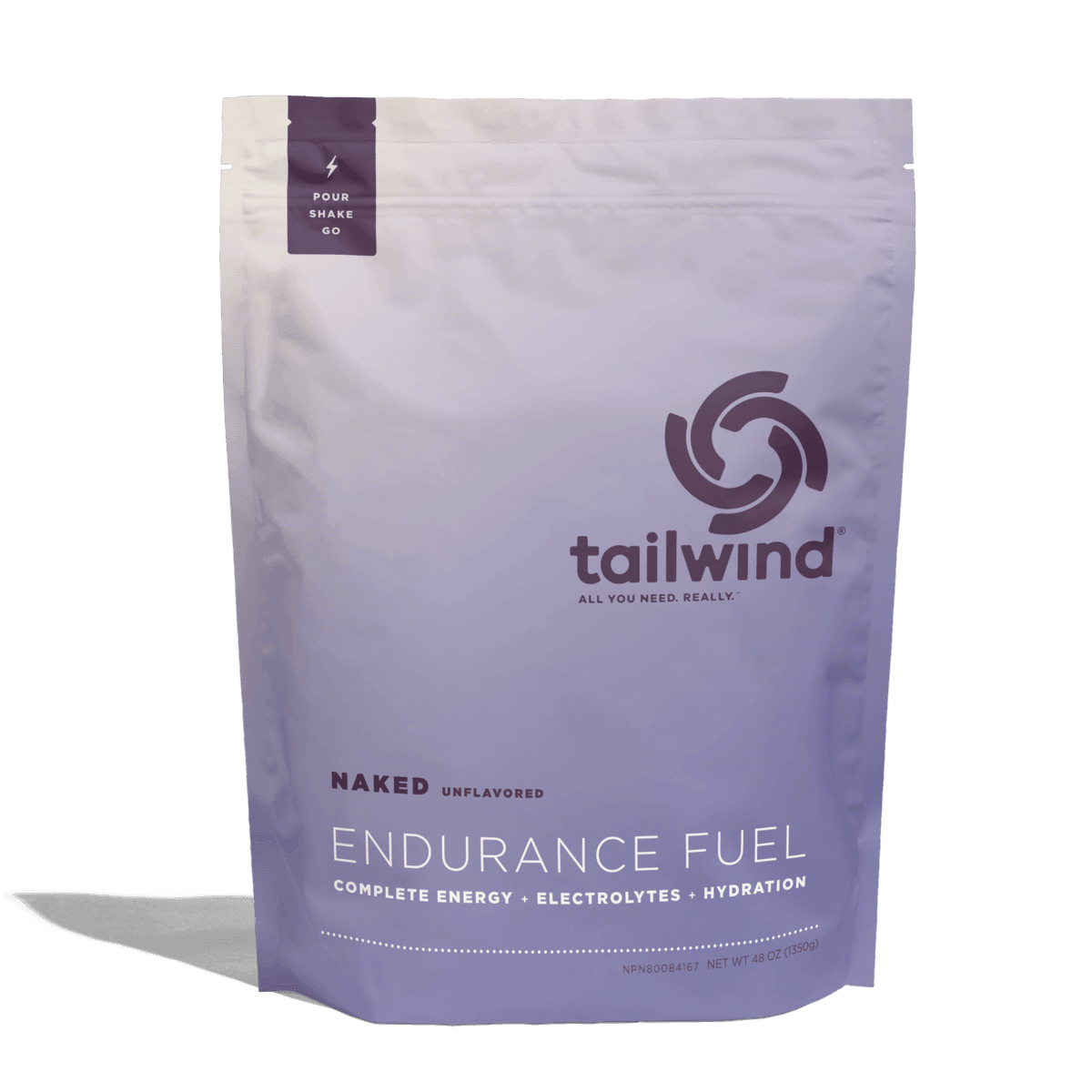 Tailwind Naked Endurance Fuel unflavored electrolyte hydration powder bag