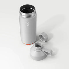 Grey Ocean Bottle water bottle with lid and cap on white background