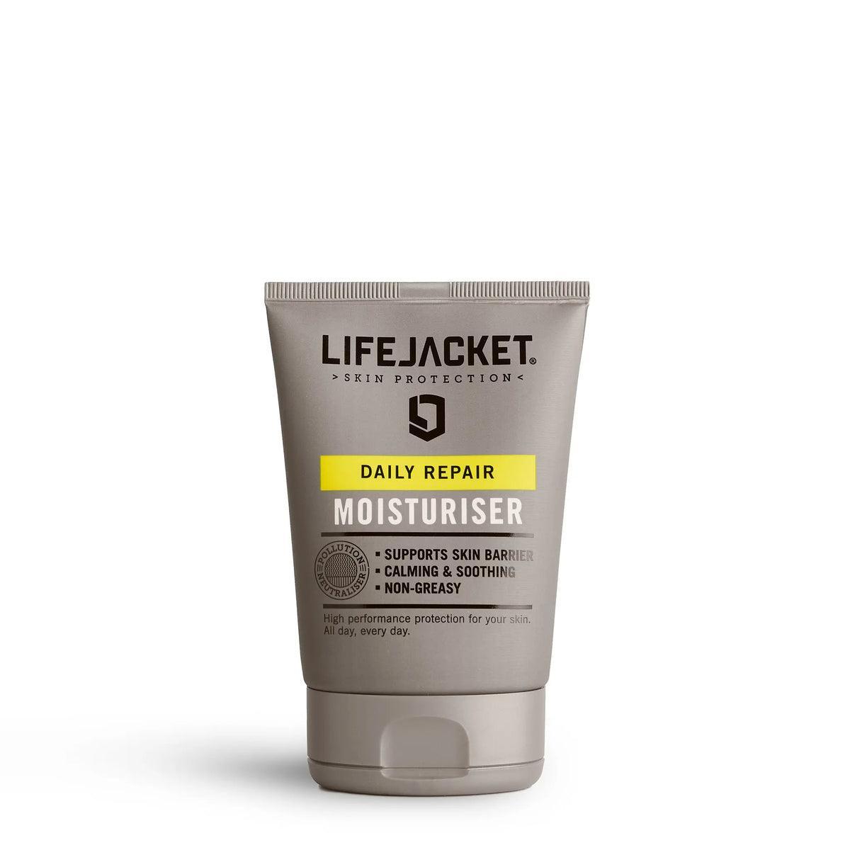 LifeJacket Daily Repair Moisturiser tube on white background skincare product