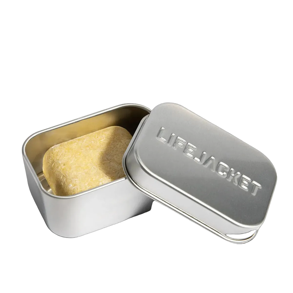 LifeJacket Face Cleansing Bar 50g in reusable aluminium tin cut-out