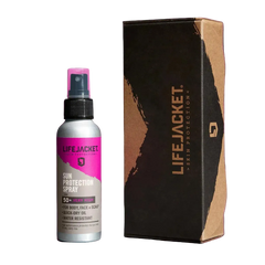 LifeJacket SPF50+ Sun Protection Spray 100ml with retail packaging cut-out