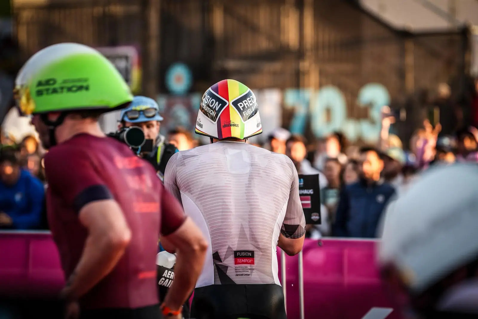 Endurance athlete assessing hydration after a hot training session