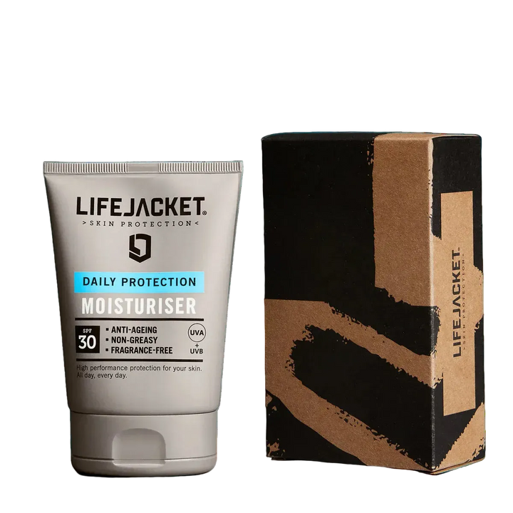 LifeJacket Daily Protection Moisturiser SPF30 100ml with retail box cut-out