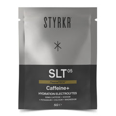 STYRKR SLT05 Caffeine+ hydration electrolytes powder sachet front view