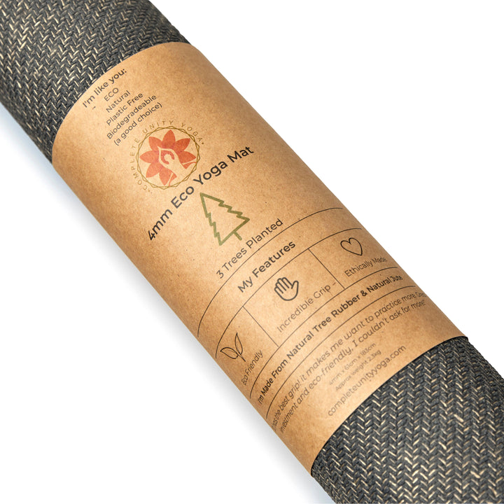 Complete Unity Yoga - CompleteGrip™ Eco Friendly Yoga Mat - Space Black 4mm - Ready Sweat Go