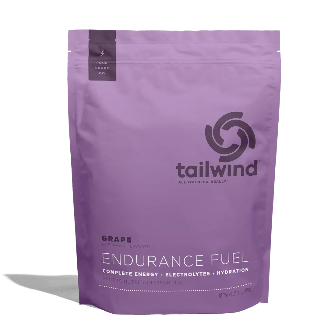 Tailwind Endurance Fuel grape flavored sports nutrition drink mix resealable purple bag