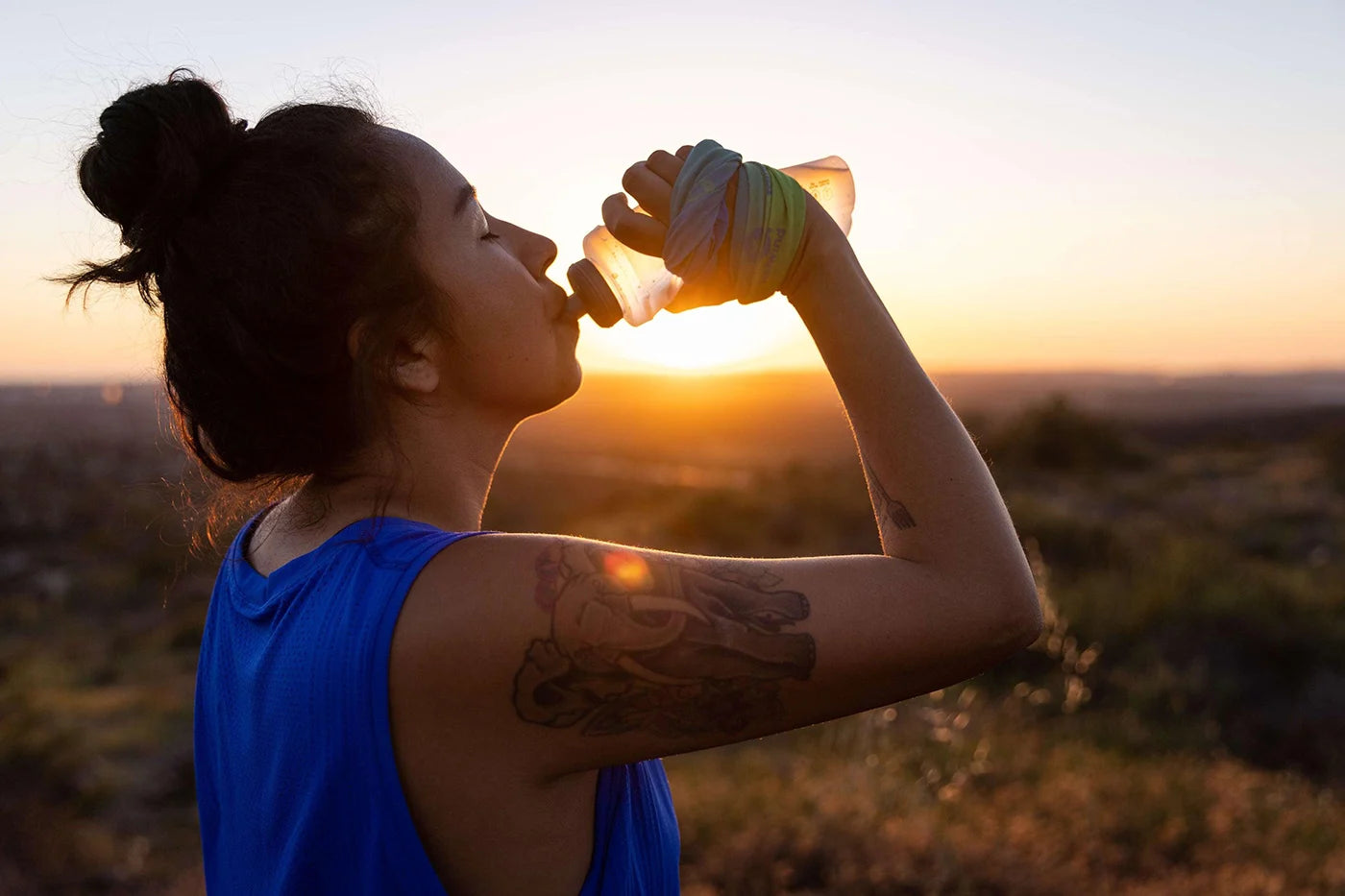 Girl drinks Tailwind