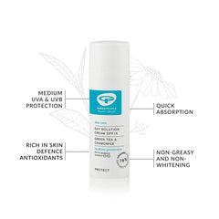 Green People Day Solution Cream SPF15 with green tea and chamomile, medium protection, skincare