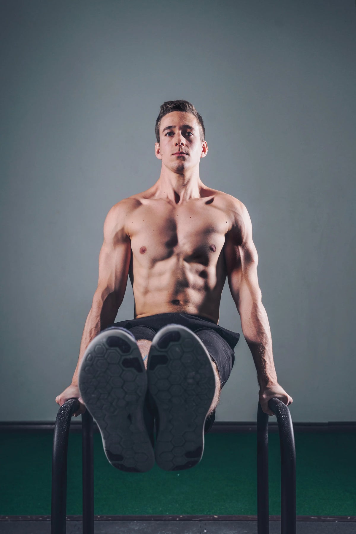 Athlete completing a strength session in the gym