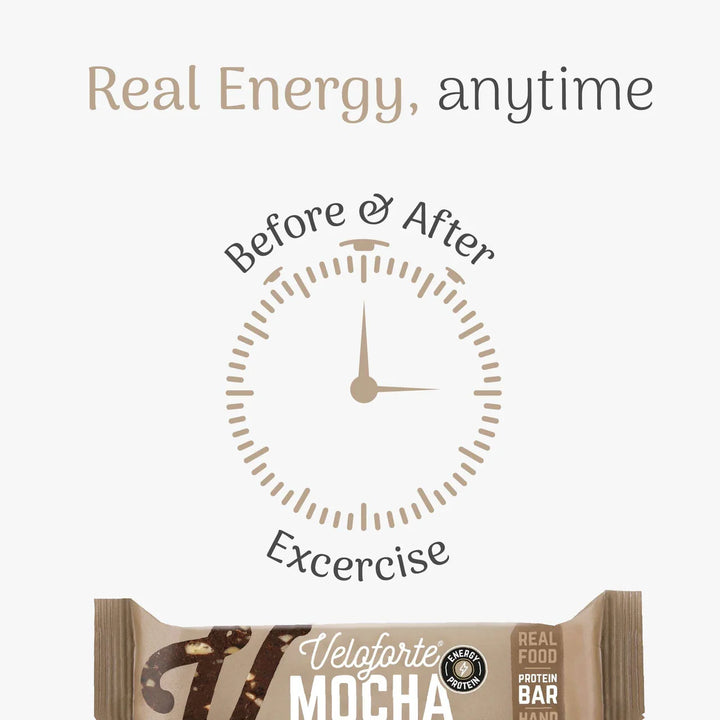 Veloforte - Mocha - Dates, Hazelnut, Coffee &amp; Cocoa Energy &amp; Protein Bar