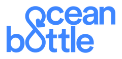 Blue Ocean Bottle logo with stylized text on transparent background