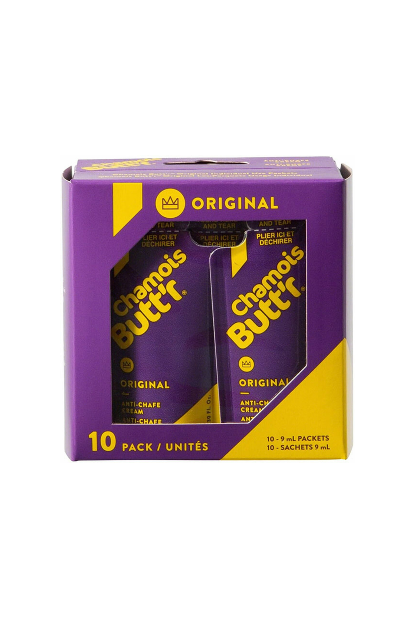 Chamois Butt'r Original anti-chafe cream sachets, 10 x 9ml