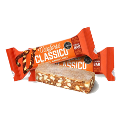 Veloforte - Classico- Citrus Fruits, Almonds &amp; Honey Energy Bar product image on transparent background