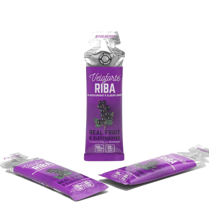 Veloforte - Riba - Blackcurrant Energy Gel product image on transparent background
