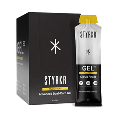 STYRKR GEL50 Citrus box of 12 and gel on transparent background
