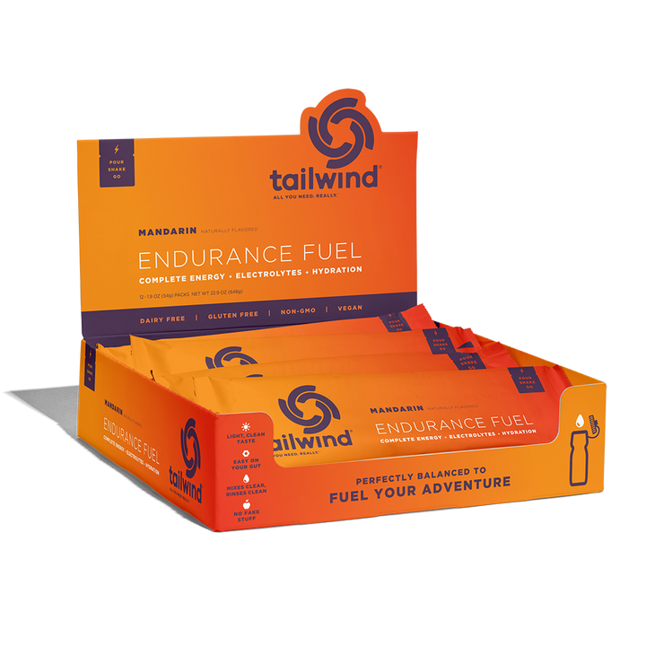 Tailwind Endurance Fuel Mandarin Orange 12 stick pack box
