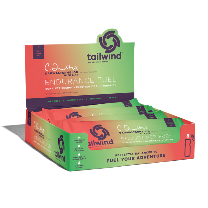 Tailwind Endurance Fuel Dauwaltermelon with Lime 12 stick pack box