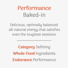 Veloforte energy bars promotional text highlighting performance, whole-food ingredients, and endurance.